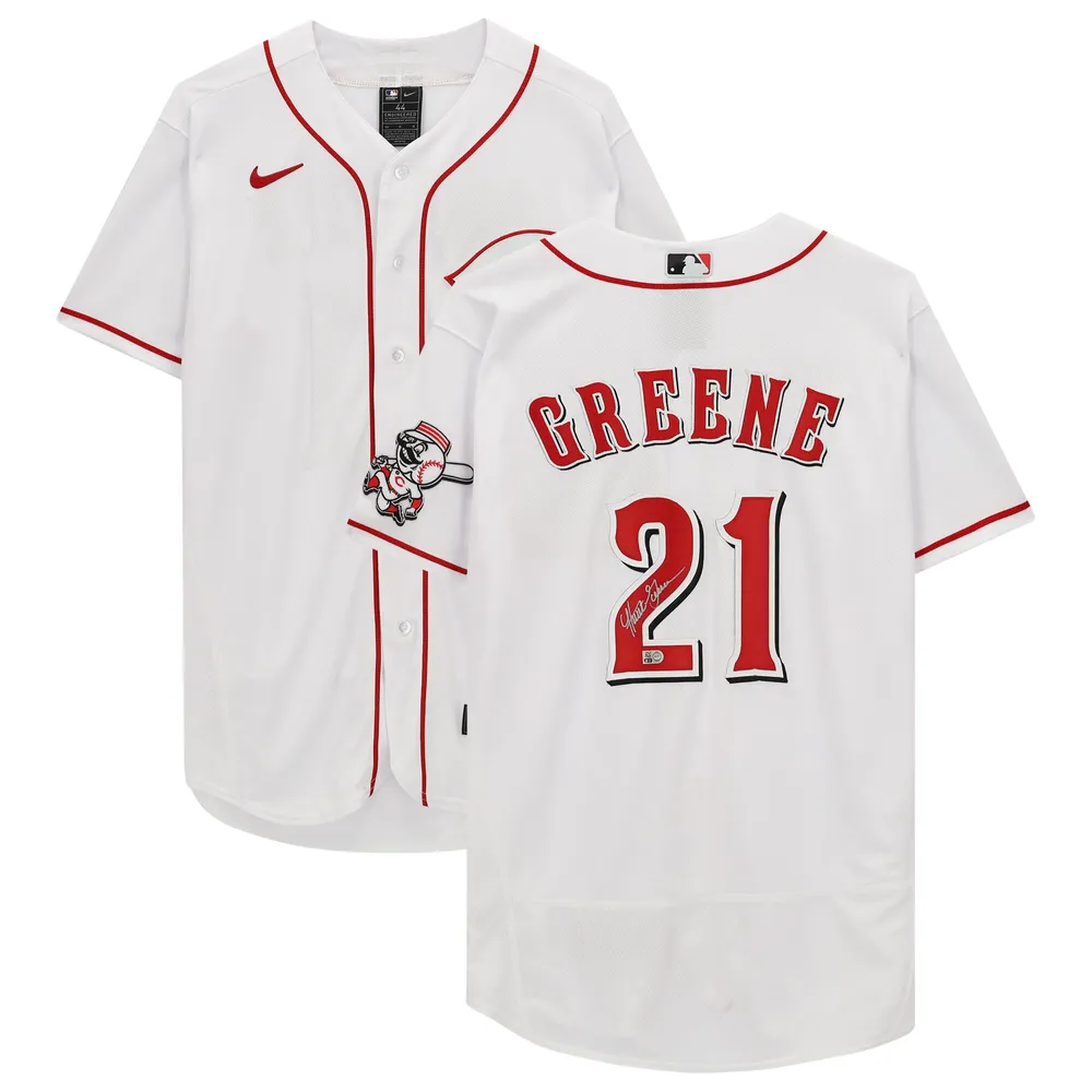 Lids Hunter Greene Cincinnati Reds Fanatics Authentic Autographed Nike  Authentic Jersey - White