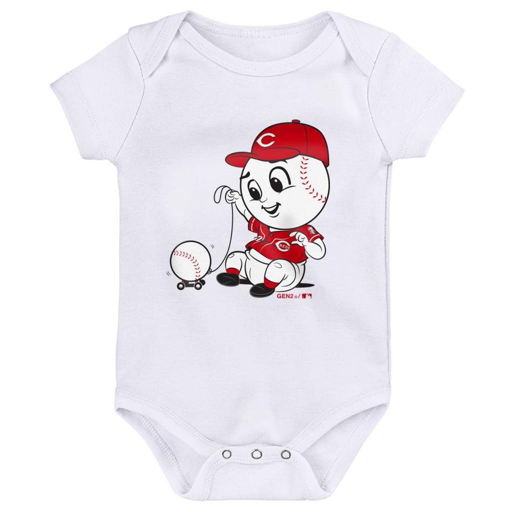 Infant Red/White/Gray Cincinnati Reds Born To Win 3-Pack Bodysuit Set