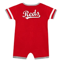 Infant  Red Cincinnati Reds Double Hit Coverall 2-Piece Set