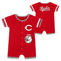 Infant  Red Cincinnati Reds Double Hit Coverall 2-Piece Set