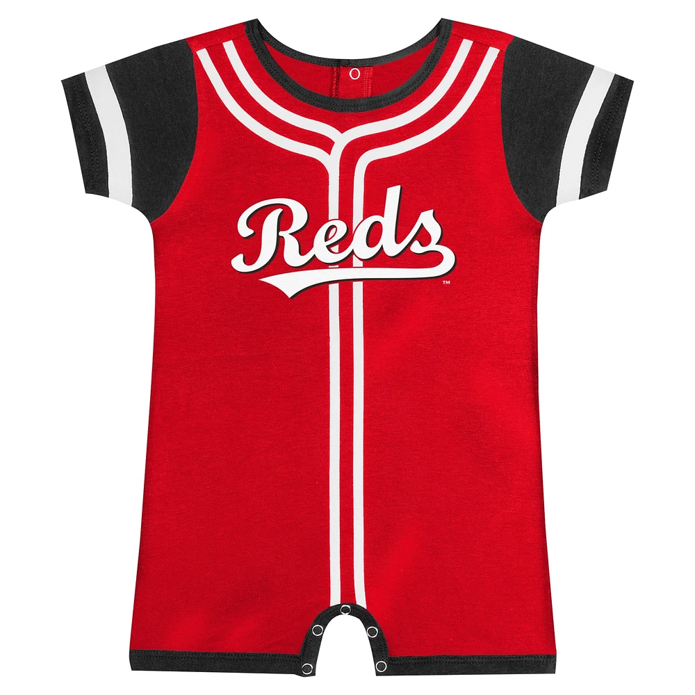 Barboteuse Fast Pitch rouge Cincinnati Reds pour bébé