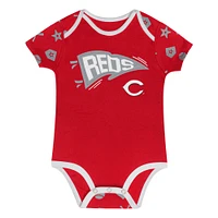 Ensemble de couvre-couches pour bébé rouge Cincinnati Reds On Deck 2 pièces