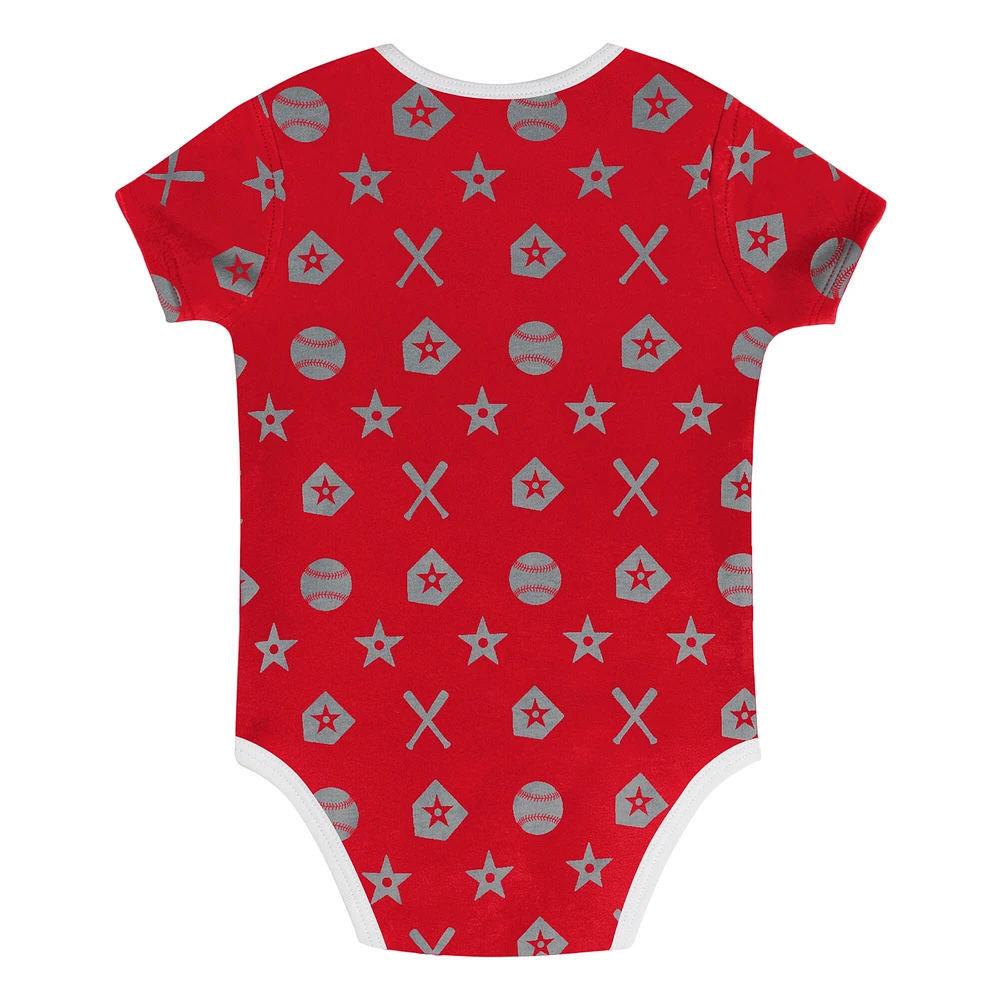 Ensemble de couvre-couches pour bébé rouge Cincinnati Reds On Deck 2 pièces