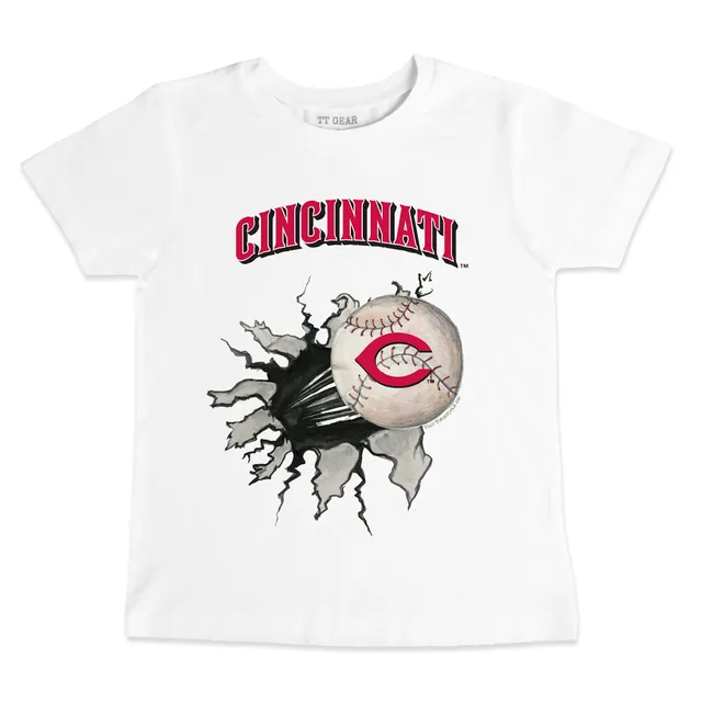 Infant Tiny Turnip White Cincinnati Reds Stacked T-Shirt