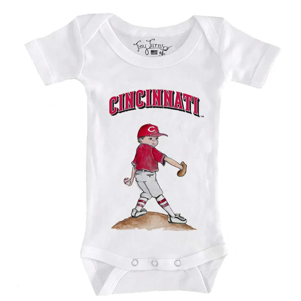 Infant Tiny Turnip White Cincinnati Reds Clemente Bodysuit