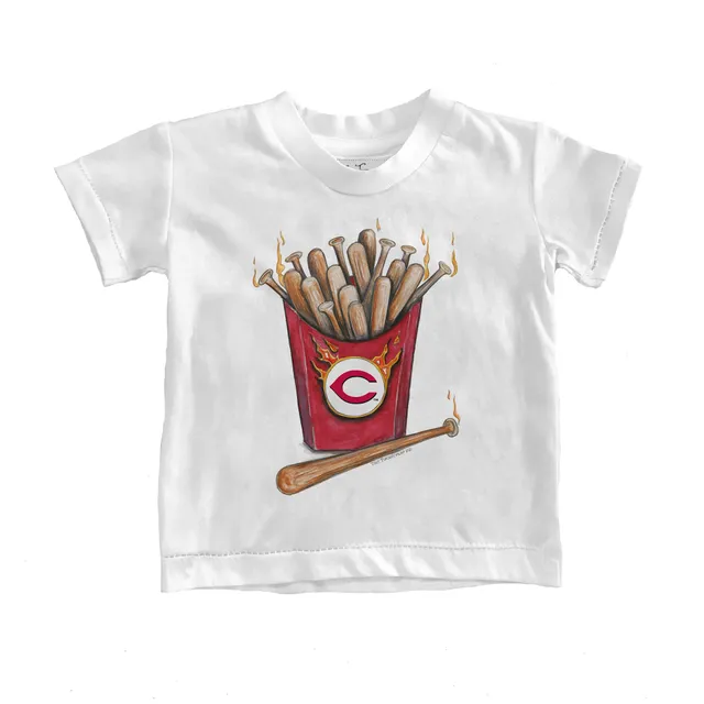 Cincinnati Reds Tiny Turnip Infant Baseball Love T-Shirt - White