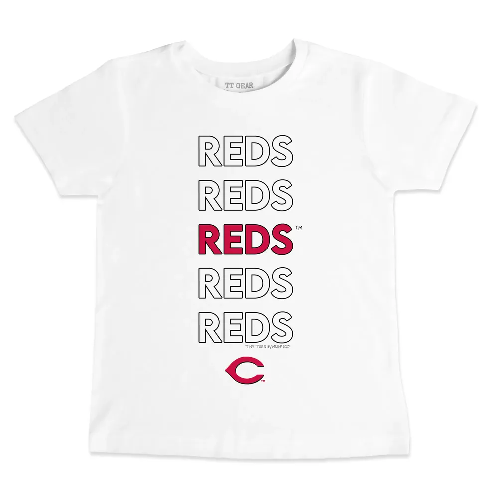 Youth Cincinnati Reds Tiny Turnip Red Baseball Love T-Shirt