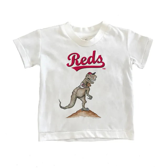 Lids Cincinnati Reds Tiny Turnip Toddler Triple Scoop T-Shirt - White