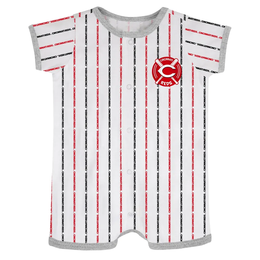 Infant White Cincinnati Reds Ball Hitter Coverall