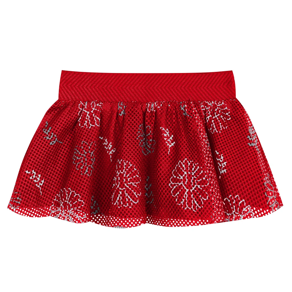 Infant  White Cincinnati Reds Sweet Catcher 3-Piece Headband Skirt Set