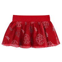 Infant  White Cincinnati Reds Sweet Catcher 3-Piece Headband Skirt Set