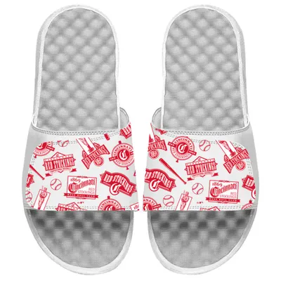 ISlide White Atlanta Braves Tie Dye Slide Sandals