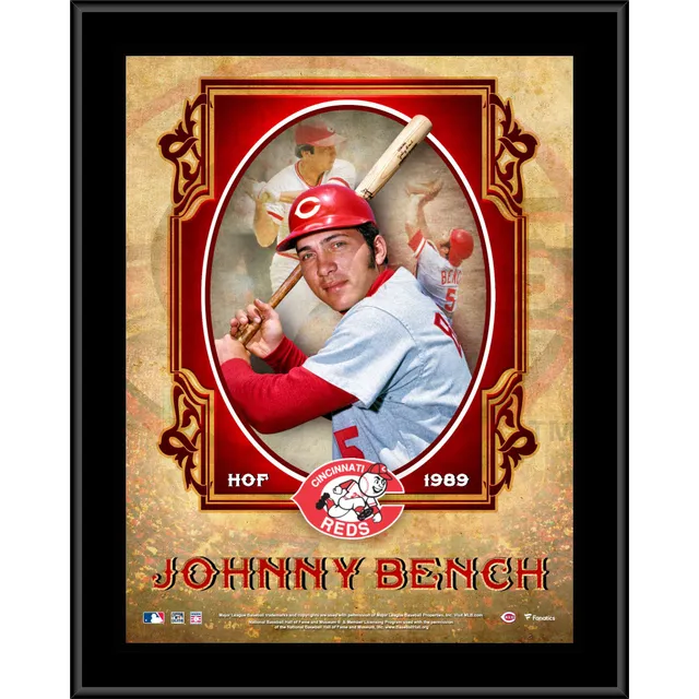 Johnny Bench Cincinnati Reds Youth Black RBI T-Shirt 