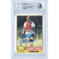 Johnny Bench signed HOF'89 1976 Cincinnati Reds Mitchell & Ness