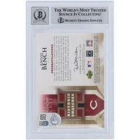 Johnny Bench Cincinnati Reds Autographed 2004 Upper Deck SP Legendary Cuts Historic Swatches Jersey Relic #HS-JB Beckett Fanatics Witnessed Authenticated 10 Card