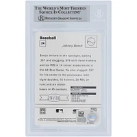 Johnny Bench Cincinnati Reds Autographed 2005 Donruss Leaf Sportscasters 30 Beige Batting-Glove #24 #/30 Beckett Fanatics Witnessed Authenticated Card 