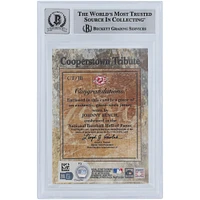 Johnny Bench Cincinnati Reds Autographed 2005 Fleer Tradition Cooperstown Tribute Jersey Relic #CT-JB Beckett Fanatics Witnessed Authenticated 10 Card