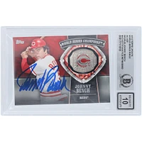 Johnny Bench Cincinnati Reds Autographié 2014 Topps Mise à jour World Series Rings Silver Relic #WSR-JB Beckett Fanatics Witnessed Authenticated 10 Card