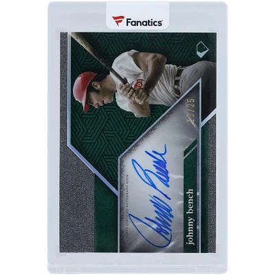 Johnny Bench Cincinnati Reds Autographed 2024 Topps Diamond Icons Green Icons Chrome Autograph #ACC-JBE #13/25 Card