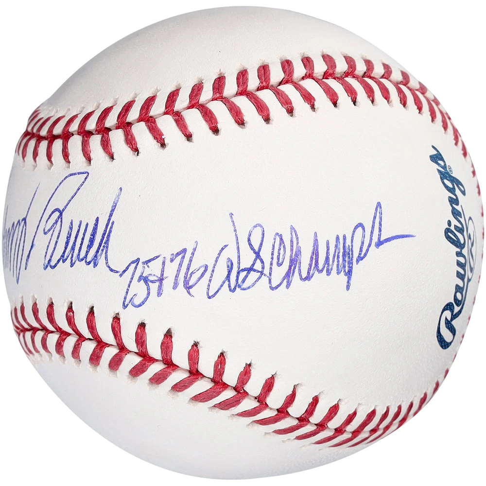 Johnny Bench Cincinnati Reds Autographed Baseball with "75 + 76 WS Champs" Inscription