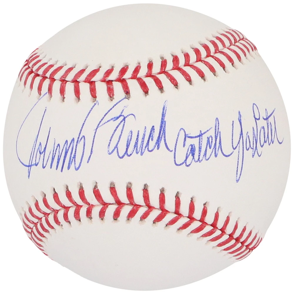 Baseball autographié par Johnny Bench des Reds de Cincinnati avec l'inscription « Catch You Later »