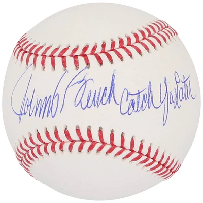 Baseball autographié par Johnny Bench des Reds de Cincinnati avec l'inscription « Catch You Later »
