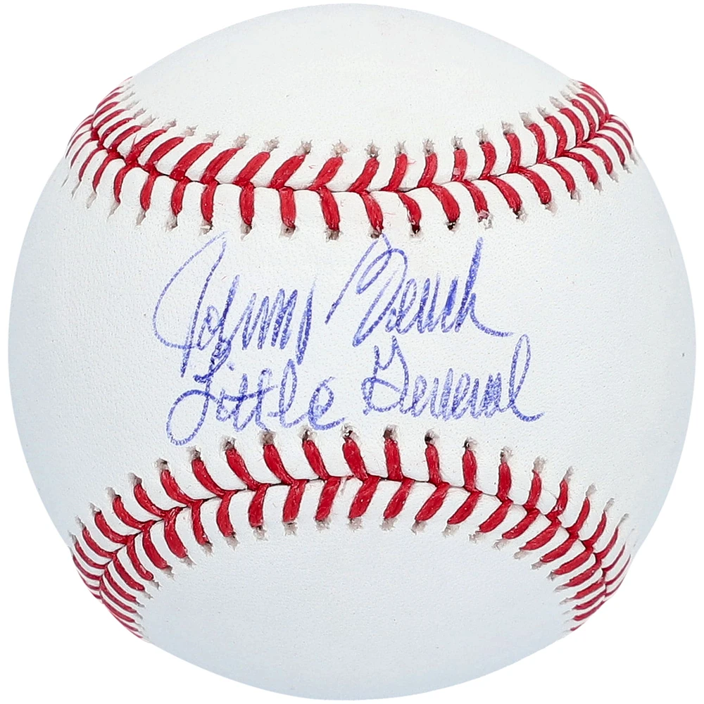 Baseball Rawlings autographié par Johnny Bench des Cincinnati Reds avec l'inscription « LITTLE GENERAL »