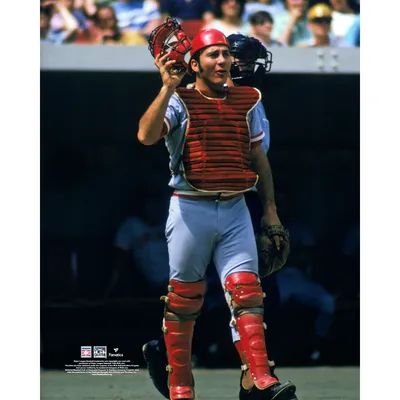 Johnny Bench Catching Signed