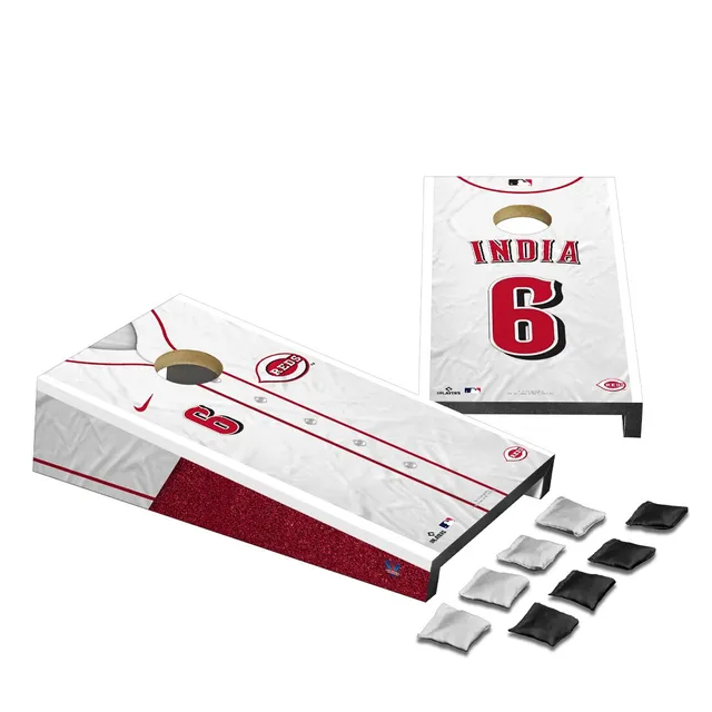 Eugenio Suarez Cincinnati Reds Jersey Design Desktop Cornhole Game Set