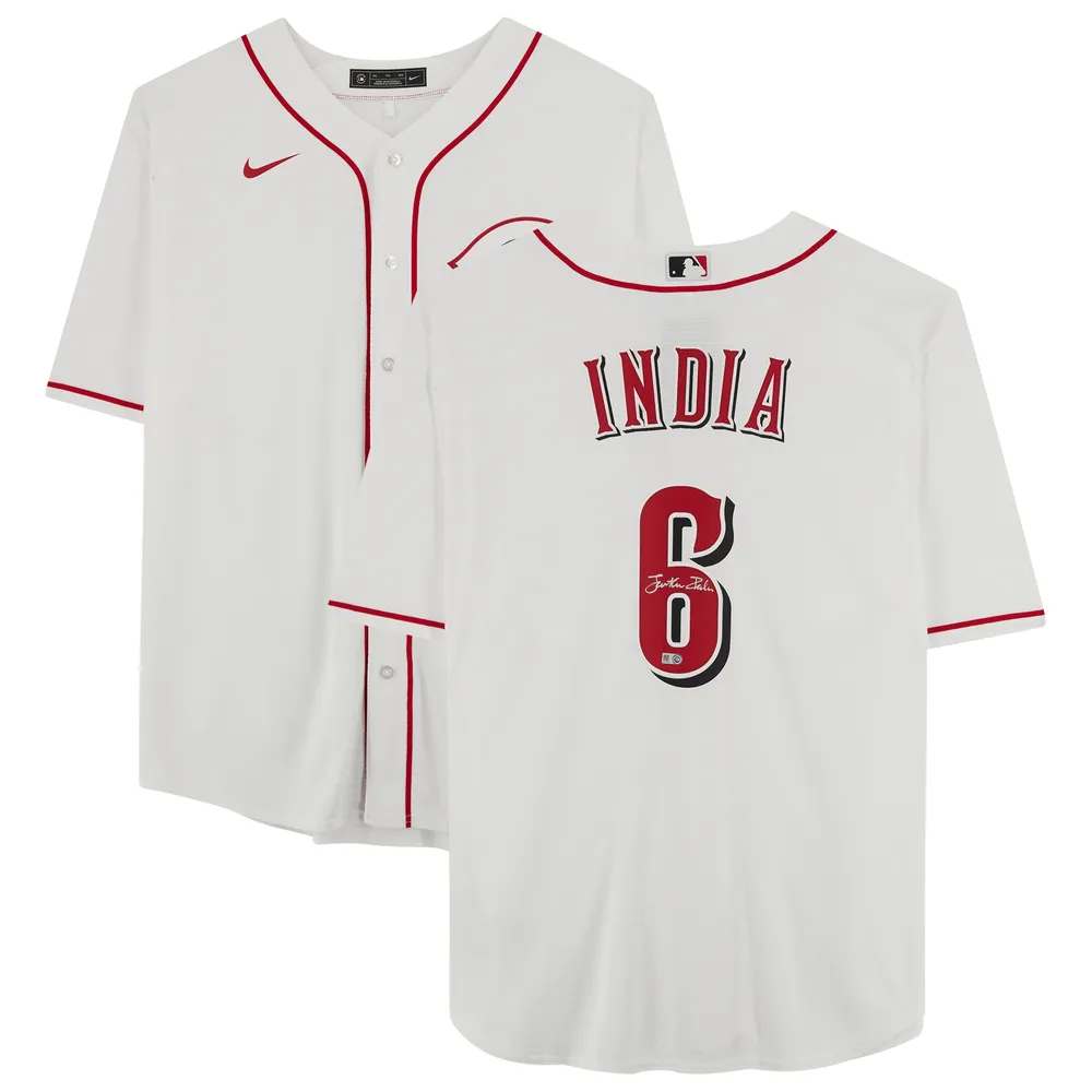 Jonathan India White Cincinnati Reds Autographed Nike Authentic Jersey