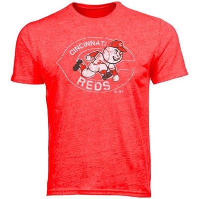 Majestic Threads Cincinnati Reds 1972-1992 Cooperstown Logo Tri-Blend T-Shirt - Red