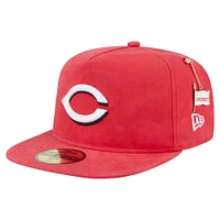 Men's New Era  Red Cincinnati Reds Championship Side Flag A-Frame 59FIFTY Fitted Hat
