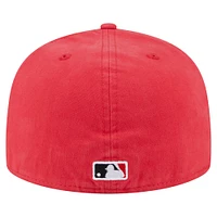 Men's New Era  Red Cincinnati Reds Championship Side Flag A-Frame 59FIFTY Fitted Hat
