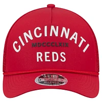 Men's New Era  Red Cincinnati Reds Minimalist 9FORTY A-Frame Adjustable Hat