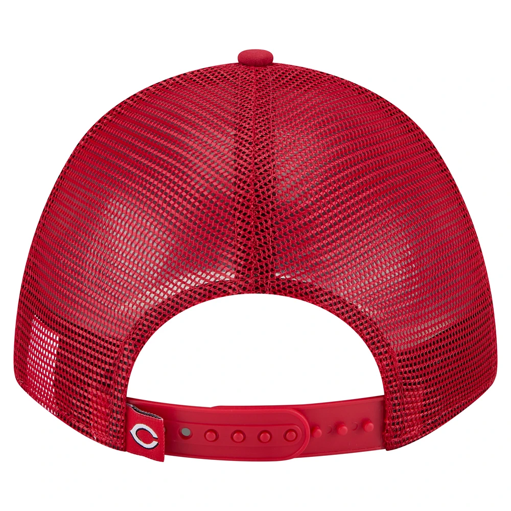 Men's New Era  Red Cincinnati Reds Minimalist 9FORTY A-Frame Adjustable Hat