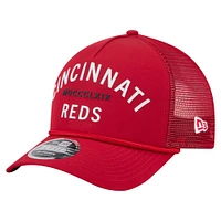 Men's New Era  Red Cincinnati Reds Minimalist 9FORTY A-Frame Adjustable Hat