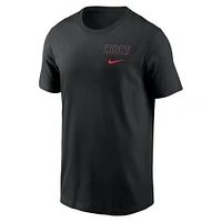 T-shirt Nike City Connect noir pour homme des Reds de Cincinnati 2025