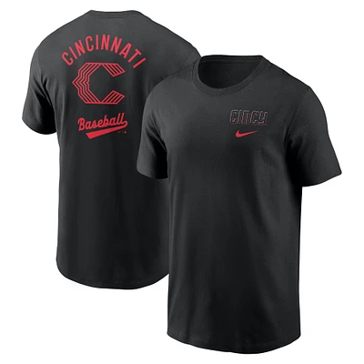 T-shirt Nike City Connect noir pour homme des Reds de Cincinnati 2025
