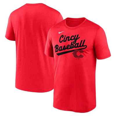 Men's Nike  Red Cincinnati Reds 2025 City Connect Team Phrase Script Legend Performance T-Shirt
