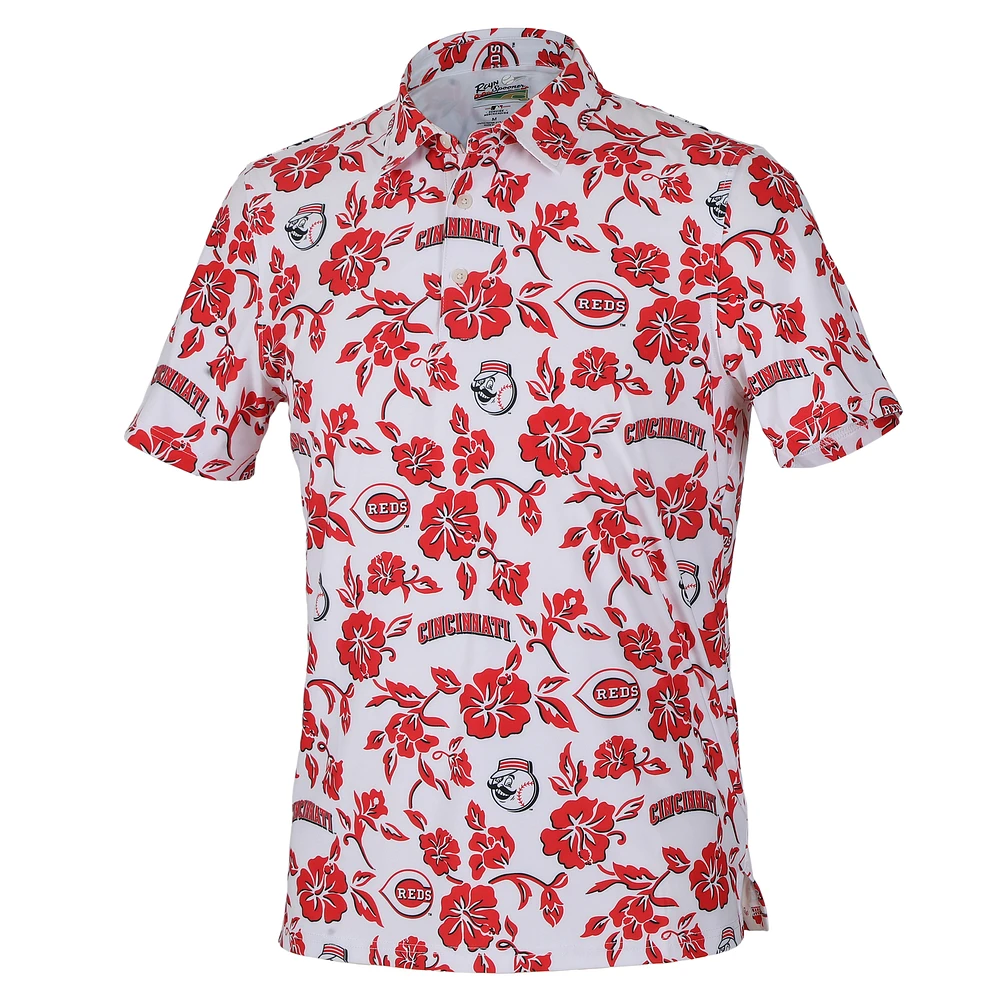 Polo Performance Pua blanc Reyn Spooner des Cincinnati Reds pour homme