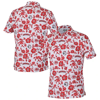 Polo Performance Pua blanc Reyn Spooner des Cincinnati Reds pour homme