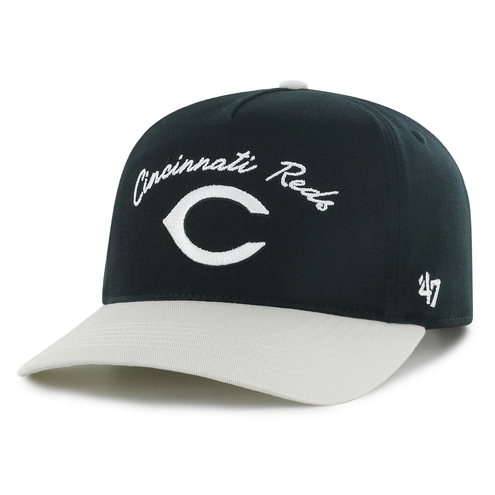 Casquette ajustable Stable Hitch noire des Reds de Cincinnati '47 pour homme