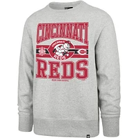 Sweat-shirt à capuche gris pour homme avec lettres « 47 » des Cincinnati Reds