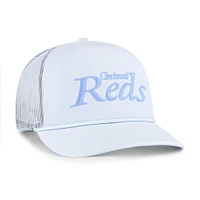 Men's '47 Light Blue Cincinnati Reds Foundation Script Hitch Adjustable Trucker Hat