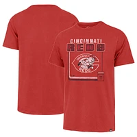 Men's '47  Red Cincinnati Reds Cooperstown Collection Borderline Franklin T-Shirt