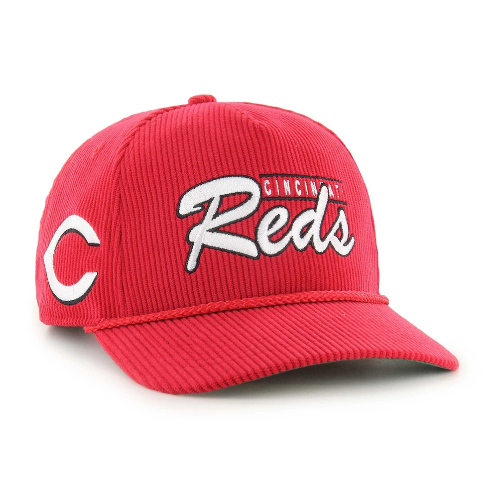 Casquette ajustable en velours côtelé rouge '47 des Cincinnati Reds pour homme