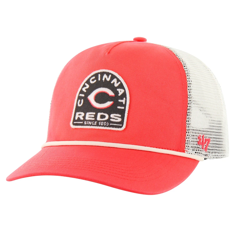 Casquette réglable '47 Red Cincinnati Reds Cypress Trucker Hitch pour hommes