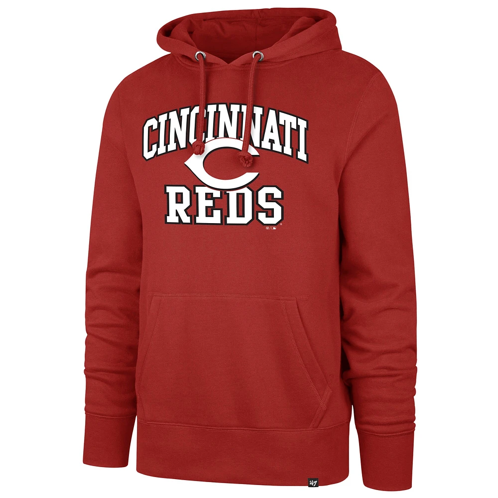 Sweat à capuche rouge Velocity Headline '47 pour homme des Cincinnati Reds