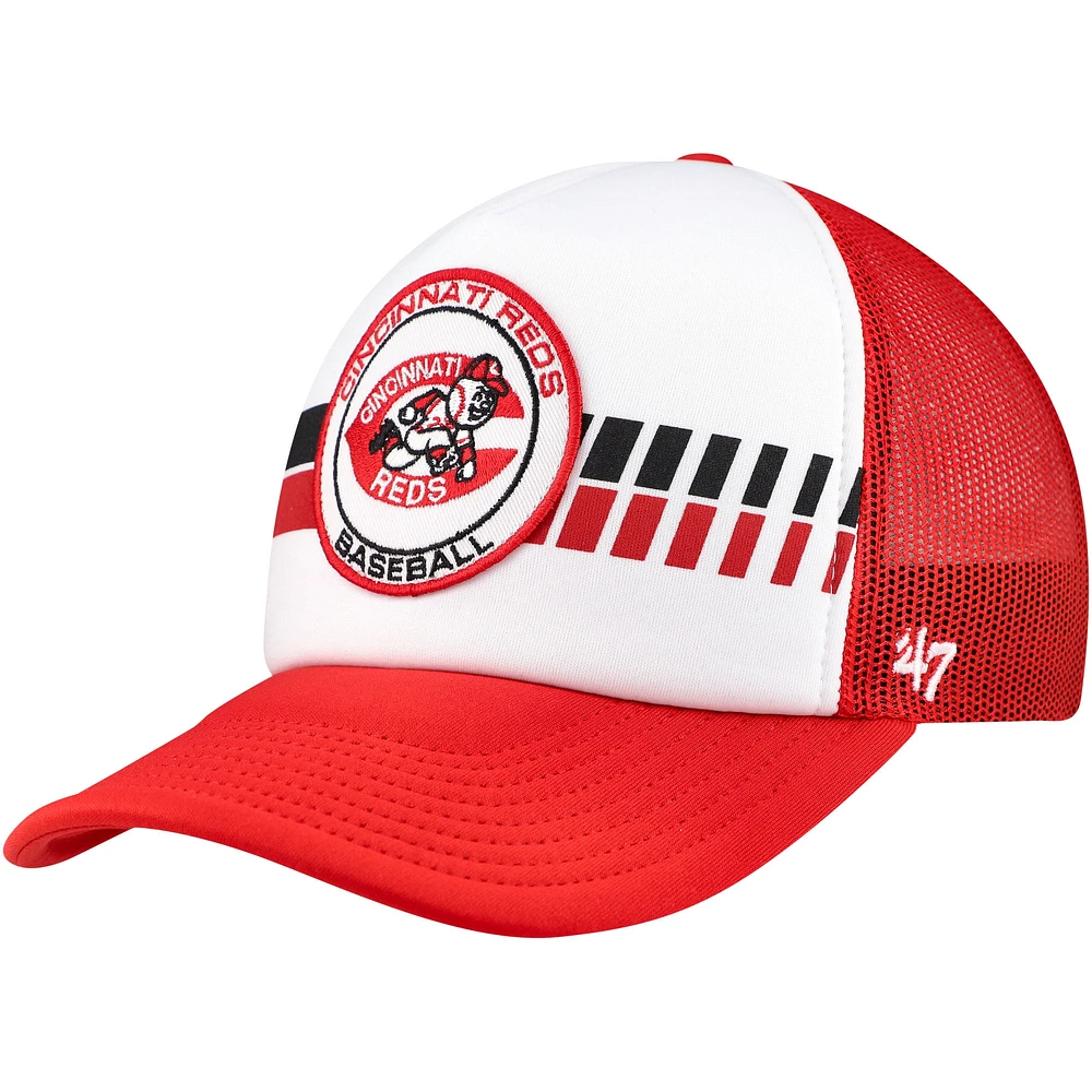 Casquette réglable '47 Red Cincinnati Reds Cooperstown Collection Wax Pack Express Trucker pour hommes