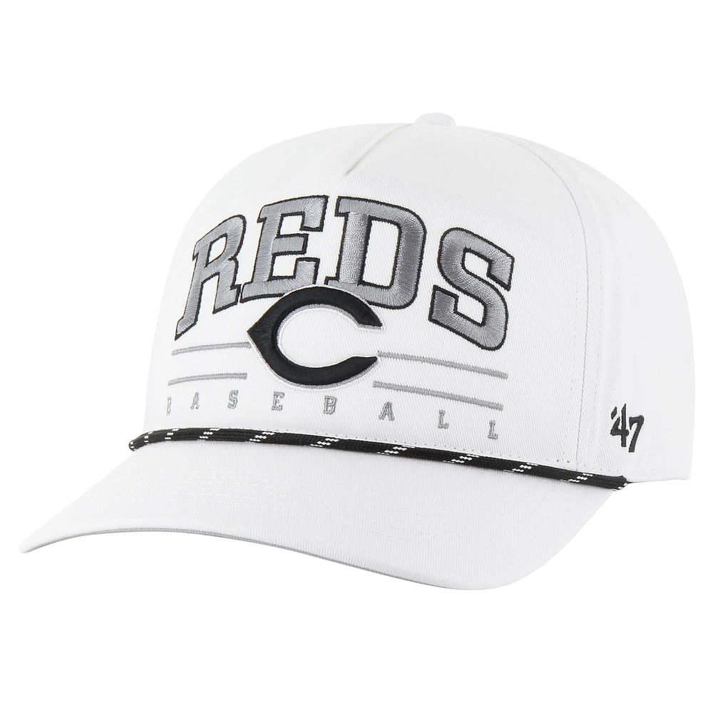 Men's '47 White Cincinnati Reds Roscoe Speckle Hitch Adjustable Hat